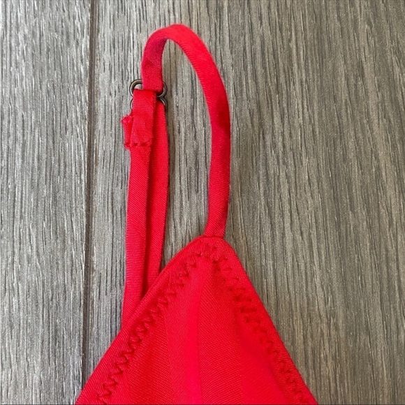 Anthropologie Striped Bralette In Red Size Small - Picture 3 of 6
